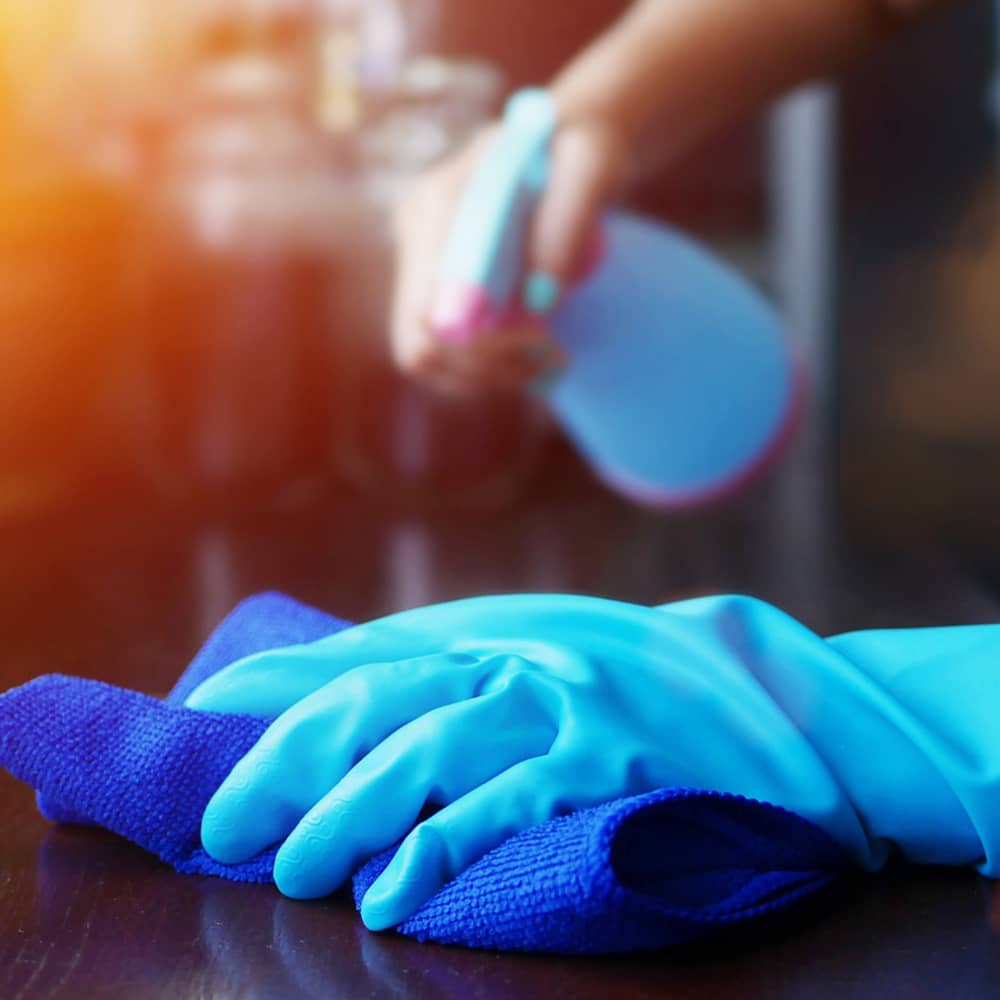 Hands cleaning table